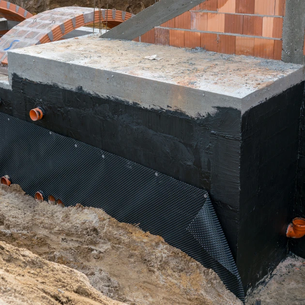 Typische Verlegung oder Einbausituation für den Artikel 0028 von WARCO - ALLESDICHT – Waterproofing Coating, Farbton Black in der Abmessung 11 kg | 3,3 m².