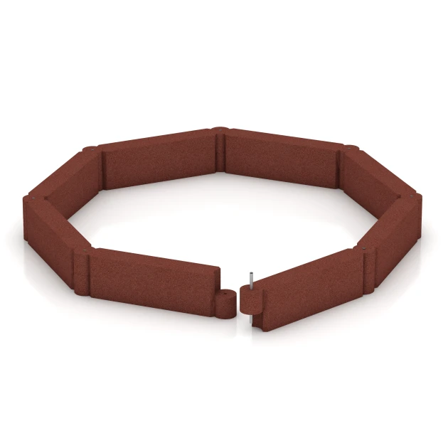 Typische Verlegung oder Einbausituation für den Artikel 2573 von WARCO - Rubber Border Block, Farbton Brick red in der Abmessung 100 x 15 x 30 cm.