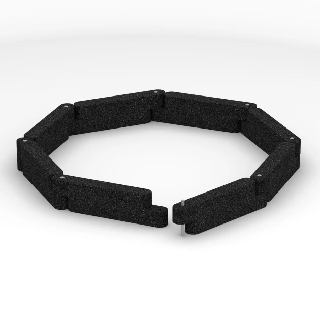 Typische Verlegung oder Einbausituation für den Artikel 6639 von WARCO - Rubber edge restraint, Farbton Anthracite in der Abmessung 100 x 15 x 30 cm.