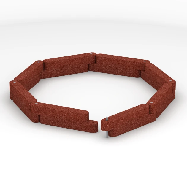 Typische Verlegung oder Einbausituation für den Artikel 6640 von WARCO - Rubber edge restraint, Farbton Brick red in der Abmessung 100 x 15 x 30 cm.