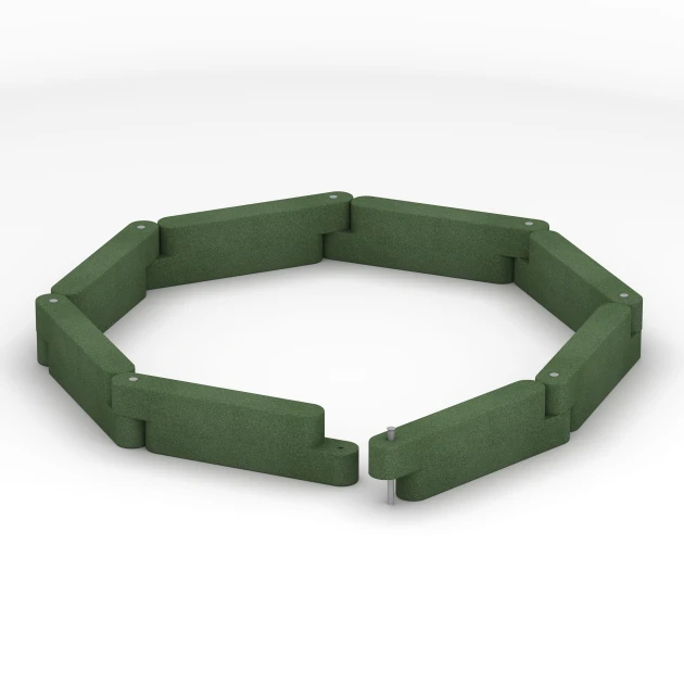 Typische Verlegung oder Einbausituation für den Artikel 6641 von WARCO - Rubber edge restraint, Farbton Grass green in der Abmessung 100 x 15 x 30 cm.