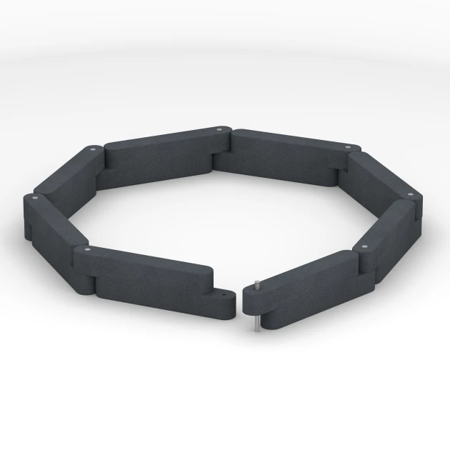 Typische Verlegung oder Einbausituation für den Artikel 6642 von WARCO - Rubber edge restraint, Farbton Slate grey in der Abmessung 100 x 15 x 30 cm.