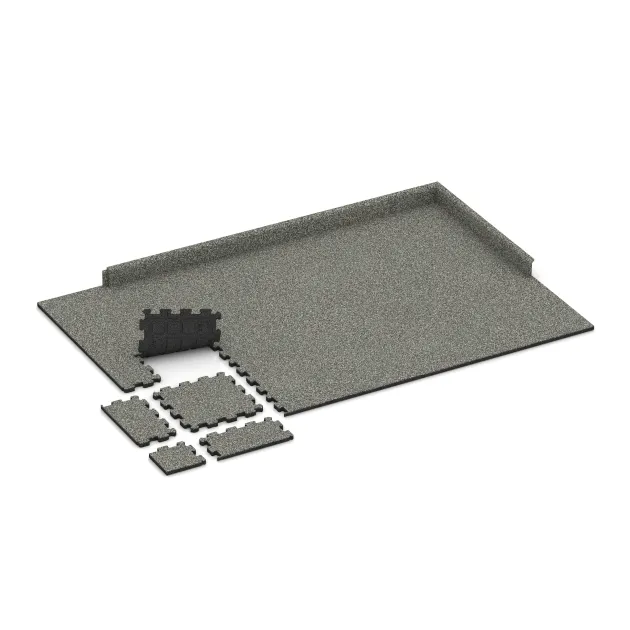Typische Verlegung oder Einbausituation für den Artikel 5737 von WARCO - Exhibition floor interlocking tile, Farbton Gray Granite in der Abmessung 306 x 306 x 20 mm.