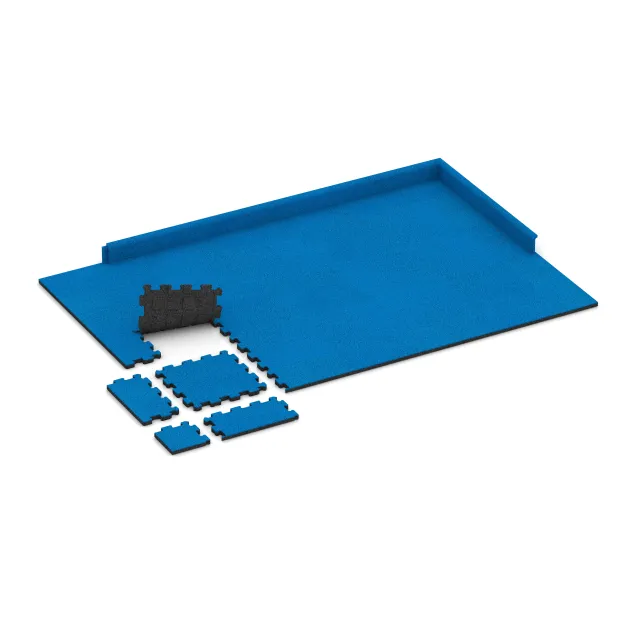 Typische Verlegung oder Einbausituation für den Artikel 4415 von WARCO - Pool Decking Tile Seamless, Farbton Sky Blue in der Abmessung 306 x 306 x 20 mm.