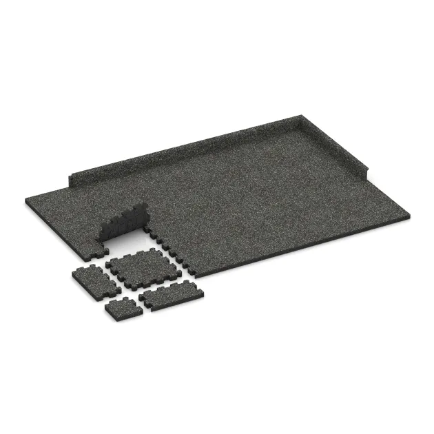 Typische Verlegung oder Einbausituation für den Artikel 6104 von WARCO - Pool Decking Tile Seamless, Farbton Dark Grey Granite in der Abmessung 306 x 306 x 30 mm.