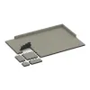 Typische Verlegung oder Einbausituation für den Artikel 4269 von WARCO - Rubber click tile, Farbton Light Granite in der Abmessung 306 x 306 x 30 mm.