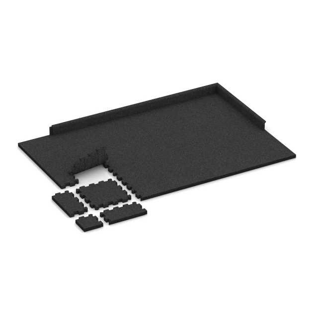 Typische Verlegung oder Einbausituation für den Artikel 4282 von WARCO - Seamless sports flooring, Farbton Anthracite in der Abmessung 306 x 306 x 30 mm.