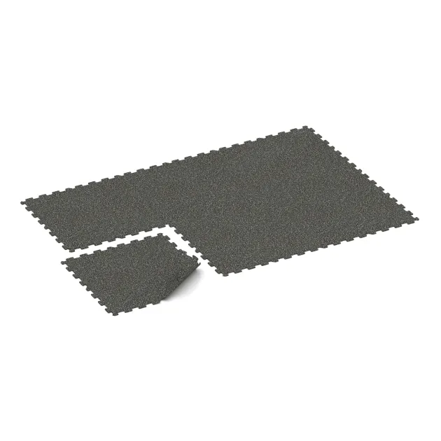 Typische Verlegung oder Einbausituation für den Artikel 1019 von WARCO - Fitness Floor Compact, Farbton Dark Grey Granite in der Abmessung 970 x 970 x 8 mm.