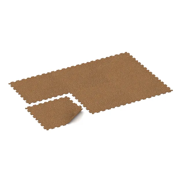 Typische Verlegung oder Einbausituation für den Artikel 1023 von WARCO - Fitness Floor Compact, Farbton Terra Cotta in der Abmessung 970 x 970 x 8 mm.