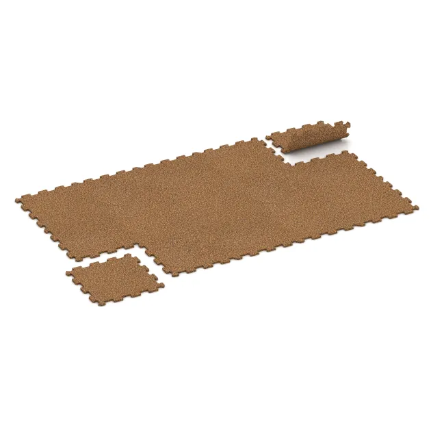 Typische Verlegung oder Einbausituation für den Artikel 0962 von WARCO - Fitness Floor Compact, Farbton Terra Cotta in der Abmessung 485 x 485 x 16 mm.