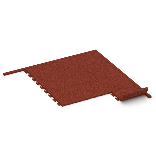 Typische Verlegung oder Einbausituation für den Artikel 3785 von WARCO - Rubber Kerb, Farbton Brick red in der Abmessung 100 x 5 x 25 cm.