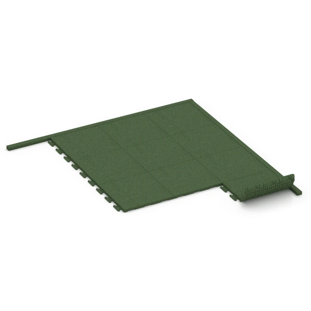 Typische Verlegung oder Einbausituation für den Artikel 3786 von WARCO - Rubber Kerb, Farbton Grass green in der Abmessung 100 x 5 x 25 cm.