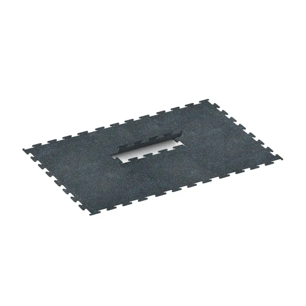 Typische Verlegung oder Einbausituation für den Artikel 3754 von WARCO - Fitness Performance Elite Training Floor, Farbton Light Blue Speckled in der Abmessung 1000 x 1000 x 10 mm.
