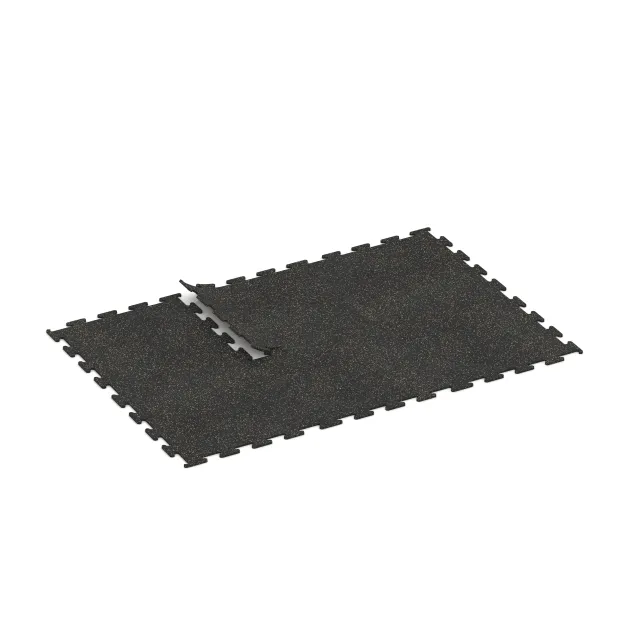 Typische Verlegung oder Einbausituation für den Artikel 3756 von WARCO - Fitness Performance Elite Training Floor, Farbton Light Yellow Speckled in der Abmessung 1000 x 1000 x 15 mm.