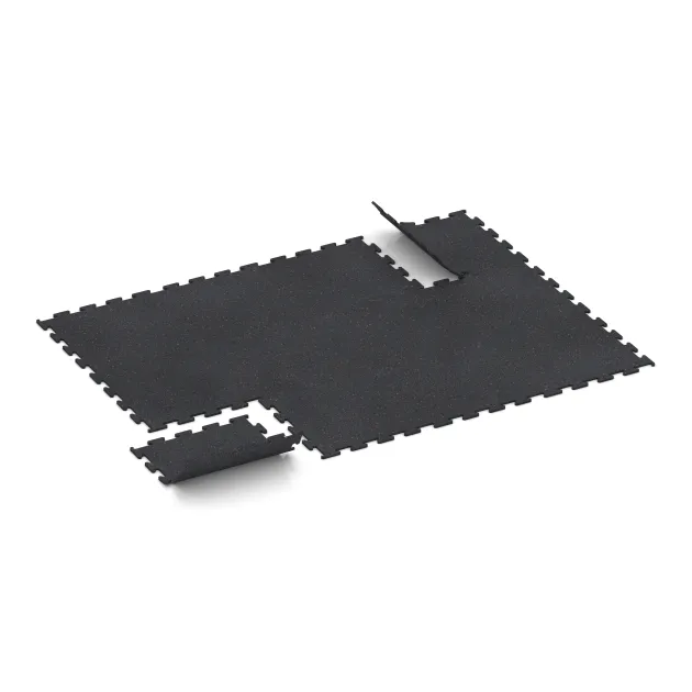 Typische Verlegung oder Einbausituation für den Artikel 3765 von WARCO - Fitness Performance Elite Training Floor, Farbton Light Red Speckled in der Abmessung 500 x 500 x 10 mm.