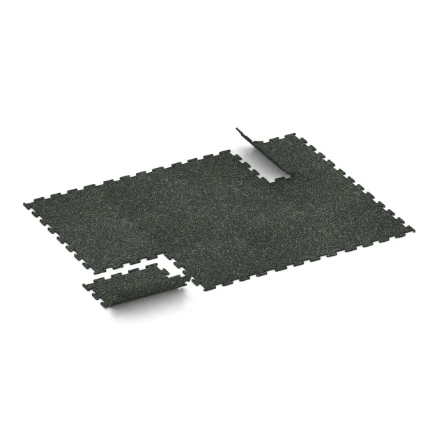 Typische Verlegung oder Einbausituation für den Artikel 3767 von WARCO - Fitness Performance Elite Training Floor, Farbton Light Green Speckled in der Abmessung 500 x 500 x 10 mm.