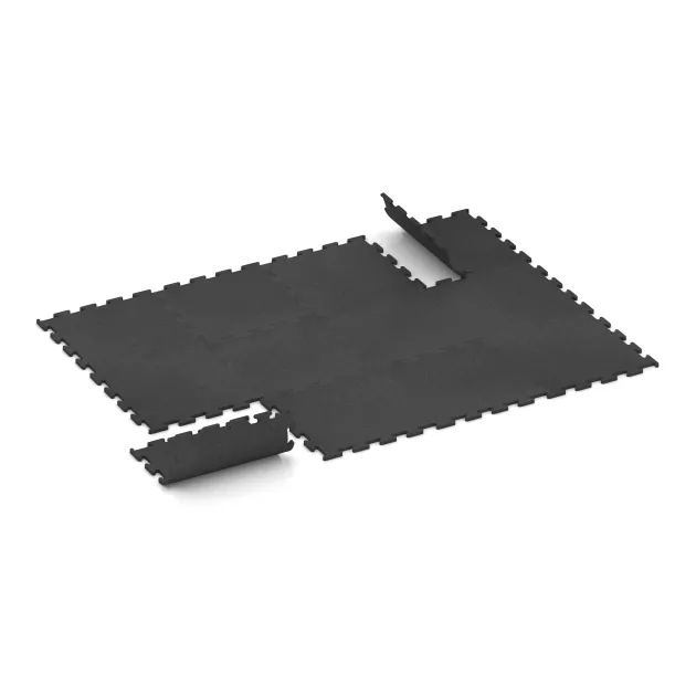Typische Verlegung oder Einbausituation für den Artikel 3750 von WARCO - Fitness Performance Elite Training Floor, Farbton Anthracite in der Abmessung 500 x 500 x 15 mm.