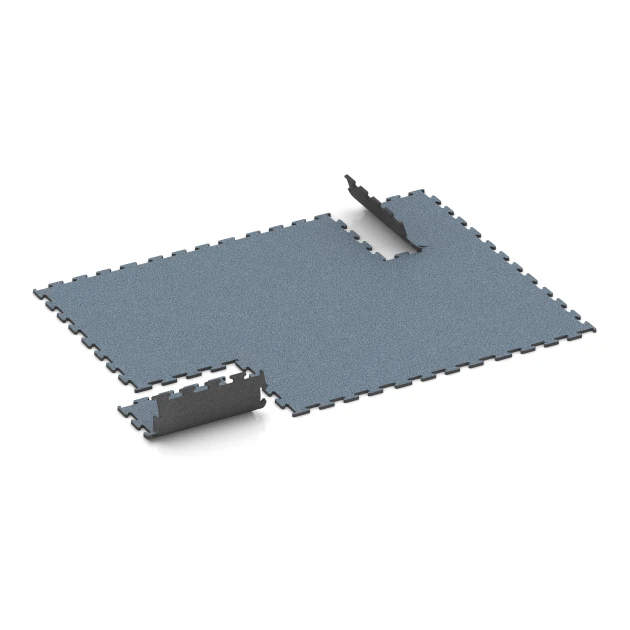 Typische Verlegung oder Einbausituation für den Artikel 6166 von WARCO - Fitness Performance Elite Training Floor, Farbton Aged silver in der Abmessung 50 x 50 x 1,5 cm | 0,25 m².