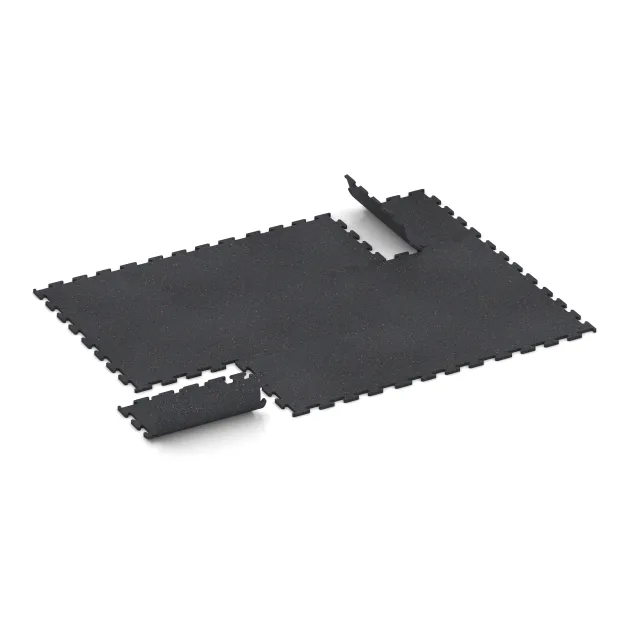 Typische Verlegung oder Einbausituation für den Artikel 3769 von WARCO - Fitness Performance Elite Training Floor, Farbton Light Red Speckled in der Abmessung 500 x 500 x 15 mm.