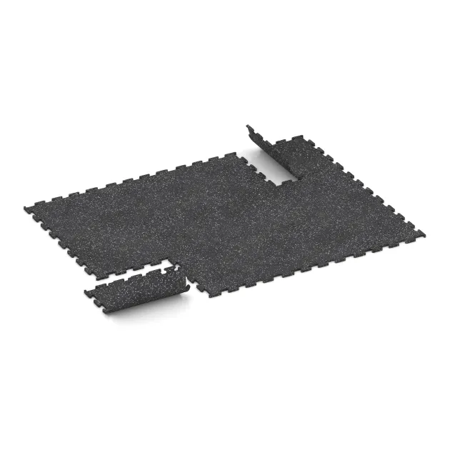 Typische Verlegung oder Einbausituation für den Artikel 3780 von WARCO - Fitness Performance Elite Training Floor, Farbton Light Grey Speckled in der Abmessung 500 x 500 x 15 mm.
