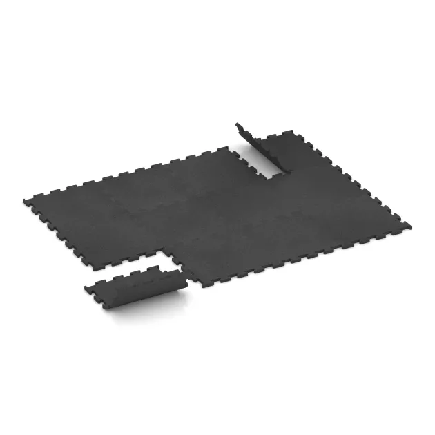 Typische Verlegung oder Einbausituation für den Artikel 3751 von WARCO - Fitness Performance Elite Training Floor, Farbton Anthracite in der Abmessung 500 x 500 x 20 mm.