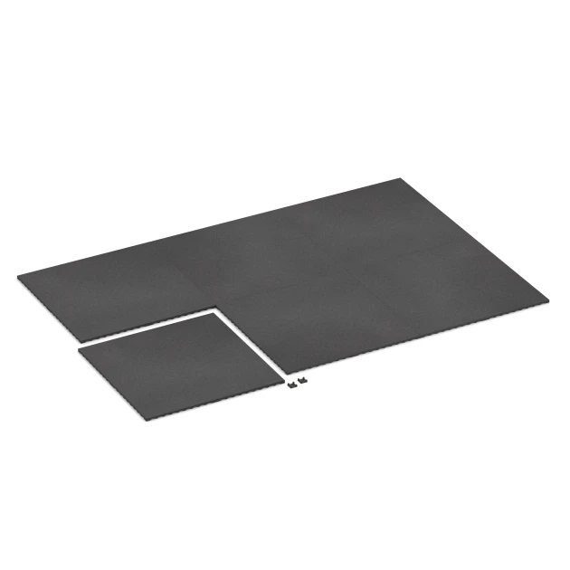 Typische Verlegung oder Einbausituation für den Artikel 3783 von WARCO - Fitness Performance Impact Training Floor, Farbton Anthracite in der Abmessung 100 × 100 × 2 cm.