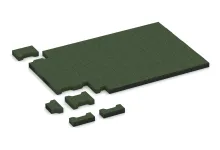 Rubber interlocking paver