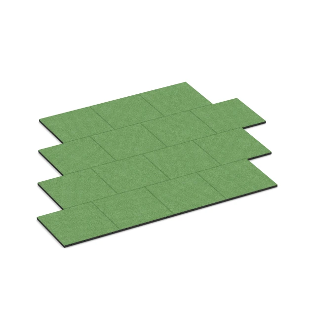 Typische Verlegung oder Einbausituation für den Artikel 6129 von WARCO - Playground Safety Tile – 95 cm, Farbton Linden green in der Abmessung 50 x 50 x 3 cm.