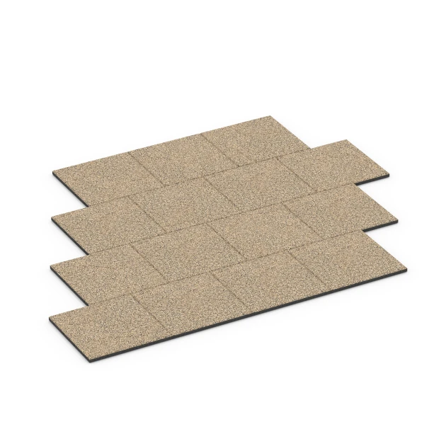 Typische Verlegung oder Einbausituation für den Artikel 6419 von WARCO - Playground safety tile – CFH 90 cm, Farbton Travertine in der Abmessung 50 x 50 x 3 cm.