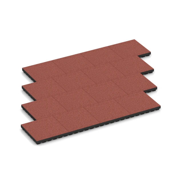Typische Verlegung oder Einbausituation für den Artikel 6140 von WARCO - Playground safety tile – CFH 205 cm, Farbton Tomato red in der Abmessung 50 x 50 x 7 cm.