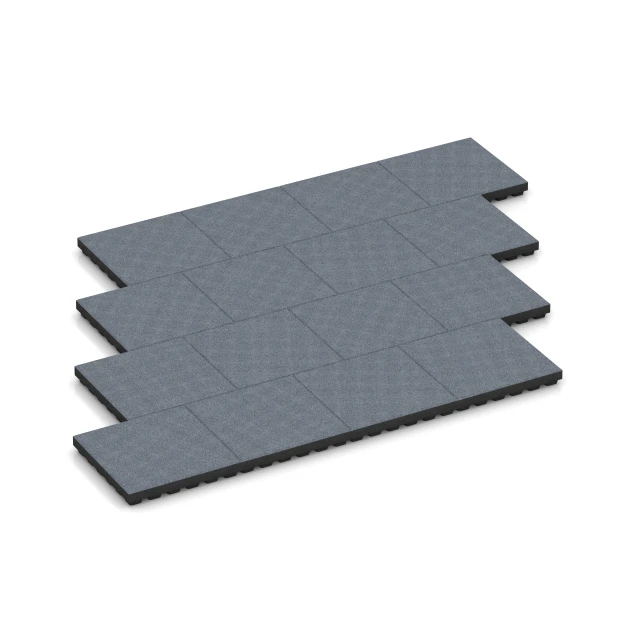 Typische Verlegung oder Einbausituation für den Artikel 6142 von WARCO - Playground safety tile – CFH 205 cm, Farbton Graphite grey in der Abmessung 50 x 50 x 7 cm.