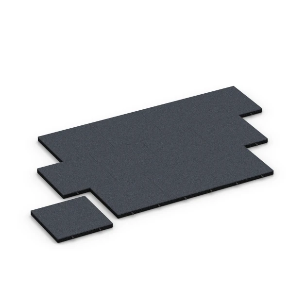 Typische Verlegung oder Einbausituation für den Artikel 6224 von WARCO - Playground Safety Tiles, Farbton Slate grey in der Abmessung 50 x 50 x 4,5 cm.