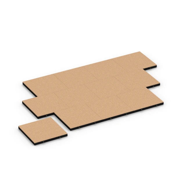 Typische Verlegung oder Einbausituation für den Artikel 6225 von WARCO - Playground Safety Tiles, Farbton Sand beige in der Abmessung 50 x 50 x 4,5 cm.