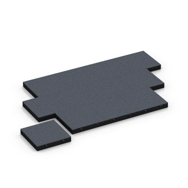 Typische Verlegung oder Einbausituation für den Artikel 6233 von WARCO - Playground Safety Tiles, Farbton Slate grey in der Abmessung 50 x 50 x 8 cm.