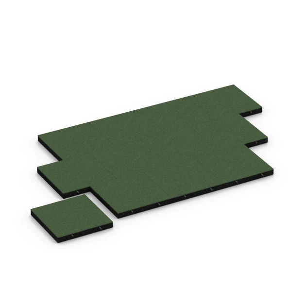 Typische Verlegung oder Einbausituation für den Artikel 6267 von WARCO - Playground Safety Tile – 180 cm, Farbton Grass green in der Abmessung 50 x 50 x 6 cm.