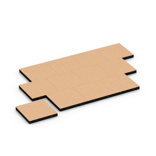 Typische Verlegung oder Einbausituation für den Artikel 6270 von WARCO - Playground Safety Tile – 180 cm, Farbton Sand beige in der Abmessung 50 x 50 x 6 cm.