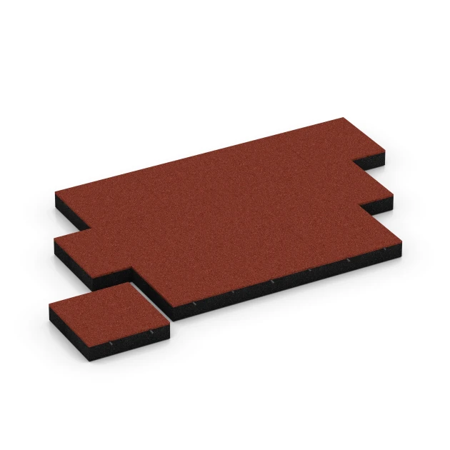 Typische Verlegung oder Einbausituation für den Artikel 6209 von WARCO - Playground Safety Tiles, Farbton Brick red in der Abmessung 50 x 50 x 11 cm.