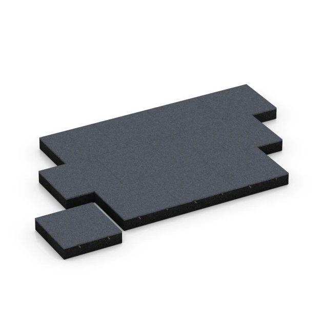 Typische Verlegung oder Einbausituation für den Artikel 6281 von WARCO - Playground safety tile – 300 cm, Farbton Slate grey in der Abmessung 50 x 50 x 11 cm.