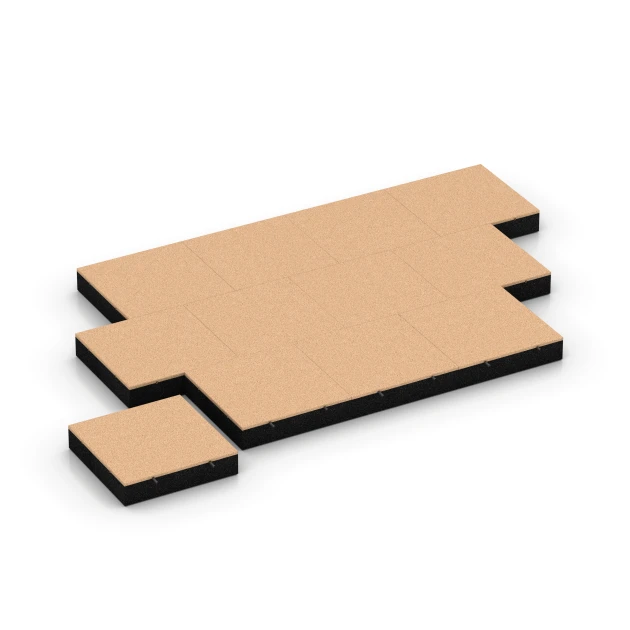 Typische Verlegung oder Einbausituation für den Artikel 6231 von WARCO - Playground Safety Tiles, Farbton Sand beige in der Abmessung 50 x 50 x 11 cm.