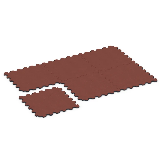 Typische Verlegung oder Einbausituation für den Artikel 6392 von WARCO - Stallmatte Puzzle, Farbton Brick red in der Abmessung 102,5 x 102,5 x 3 cm | 1,05 m².