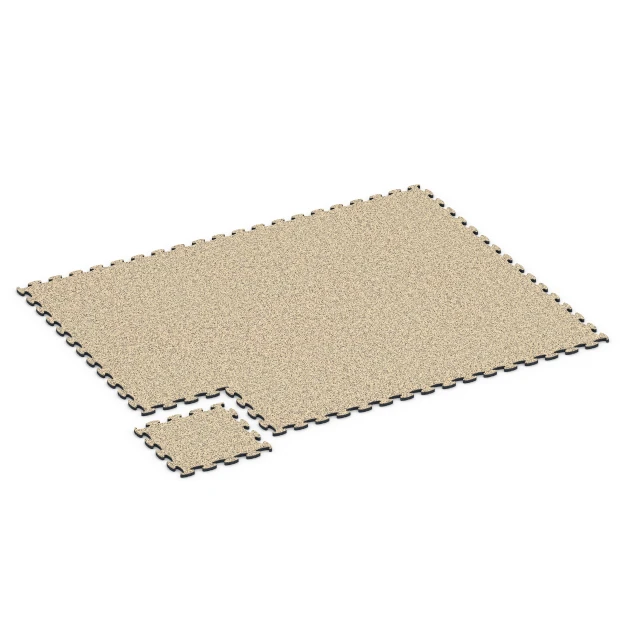 Typische Verlegung oder Einbausituation für den Artikel 6829 von WARCO - Fitness Active Floor System, Farbton Travertine in der Abmessung 44,6 x 44,6 x 1,8 cm.