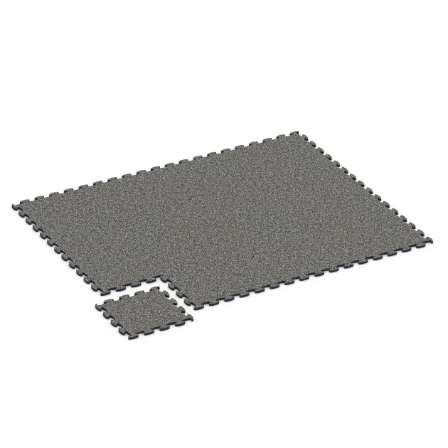 Typische Verlegung oder Einbausituation für den Artikel 6859 von WARCO - Fitness Max Floor System, Farbton Dark Grey Granite in der Abmessung 44,6 x 44,6 x 1,8 cm.