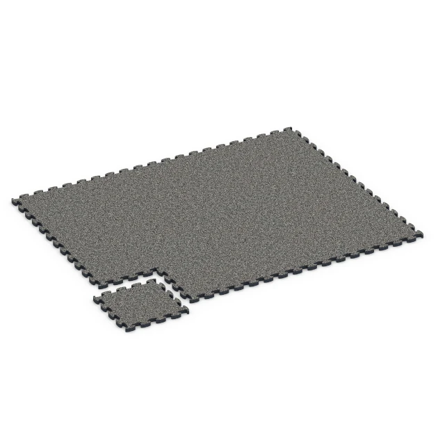 Typische Verlegung oder Einbausituation für den Artikel 6841 von WARCO - Fitness Active Floor System, Farbton Dark Grey Granite in der Abmessung 44,6 x 44,6 × 2,8 cm.