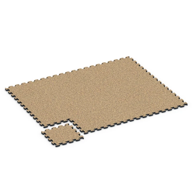 Typische Verlegung oder Einbausituation für den Artikel 6849 von WARCO - Fitness Active Floor System, Farbton Rattan in der Abmessung 44,6 x 44,6 × 2,8 cm.