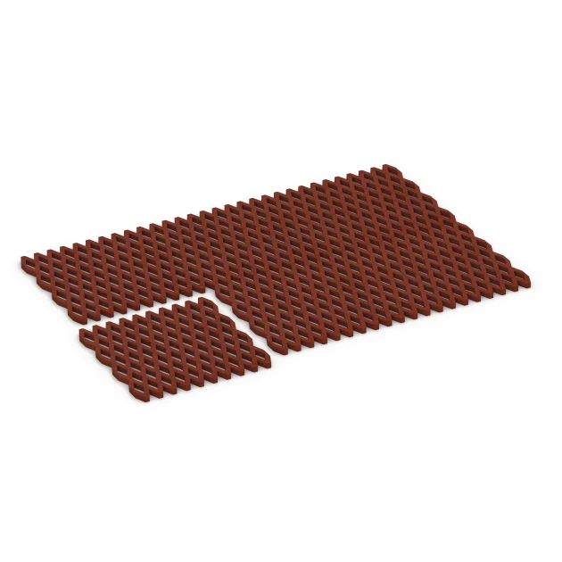 Typische Verlegung oder Einbausituation für den Artikel 7010 von WARCO - Safety Grass Grid Mat, Farbton Brick red in der Abmessung 100 x 100 x 4 cm.