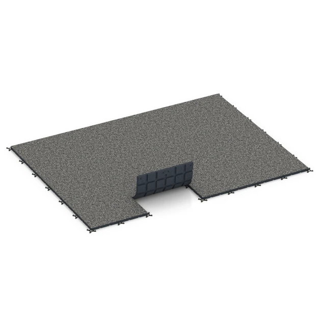 Typische Verlegung oder Einbausituation für den Artikel 7132 von WARCO - Outdoor Gym Flooring, Farbton Dark grey granite in der Abmessung 60 x 60 x 3 cm | 0,36 m².
