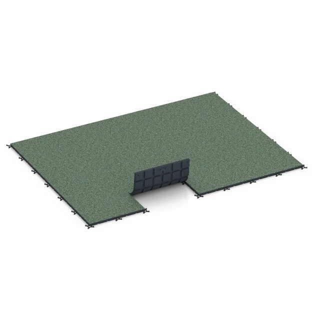 Typische Verlegung oder Einbausituation für den Artikel 7134 von WARCO - Outdoor Gym Flooring, Farbton English lawn in der Abmessung 60 x 60 x 3 cm | 0,36 m².