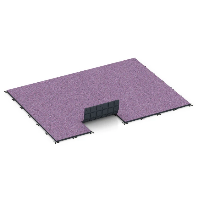 Typische Verlegung oder Einbausituation für den Artikel 7137 von WARCO - Outdoor Gym Flooring, Farbton Lavender in der Abmessung 60 x 60 x 3 cm | 0,36 m².