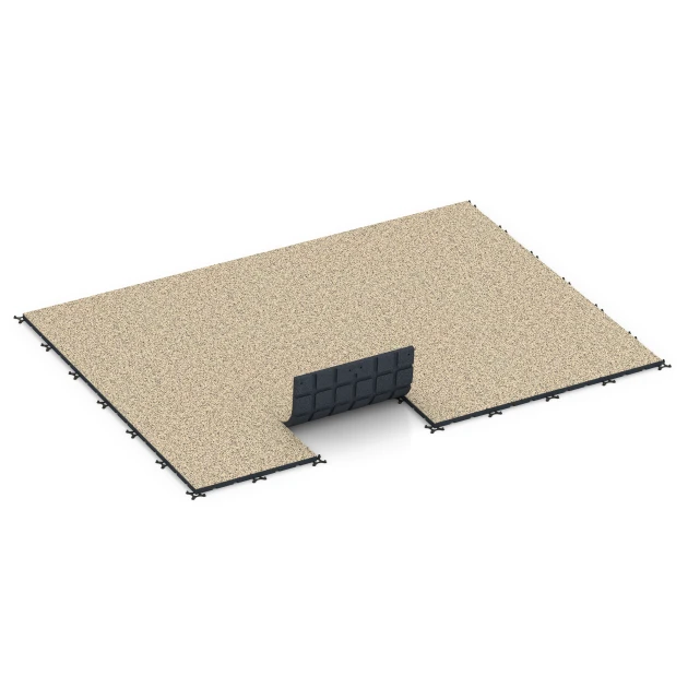 Typische Verlegung oder Einbausituation für den Artikel 7138 von WARCO - Outdoor Gym Flooring, Farbton Travertine in der Abmessung 60 x 60 x 3 cm | 0,36 m².