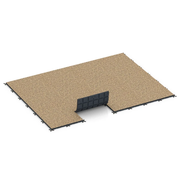 Typische Verlegung oder Einbausituation für den Artikel 7140 von WARCO - Outdoor Gym Flooring, Farbton Rattan in der Abmessung 60 x 60 x 3 cm | 0,36 m².